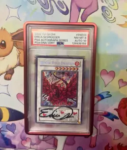 2008 Black Rose Dragon YU-GI-OH! Wave 2 EN003 PSA 8 Erica Schroeder AUTO 10 - Image 1