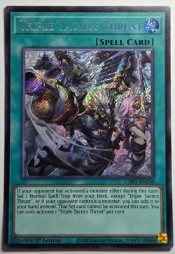 Yugioh Triple Tactics Thrust CH01-EN030 Secret Rare 1st Edition - Image 1