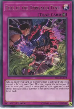 Yugioh Fists Of The Unrivaled Tenyi RIRA-EN073 Rare 1st Edition NM - Image 1