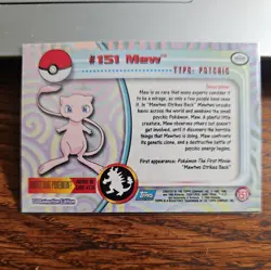 Pokemon Topps Series 2000 Mew #151 NON-HOLO Pokemon Card NM - Image 2