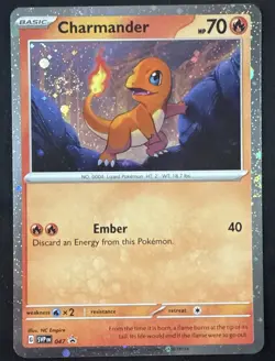 Charmander SVP047 Scarlet & Violet 151 Cosmos Holo Pokemon Card NM Swirl 💫 - Image 1