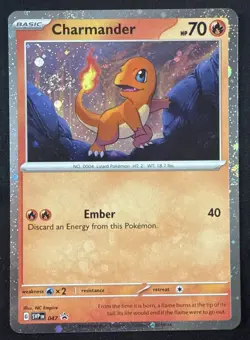 Charmander SVP047 Scarlet & Violet 151 Cosmos Holo Pokemon Card NM Swirl 💫 - Image 3