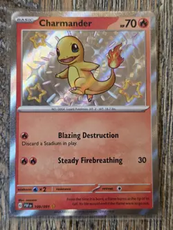 Charmander 109/091 Baby Shiny Rare Paldean Fates Pokemon Card Near Mint - Image 1