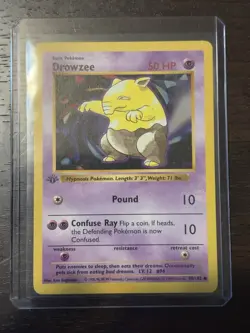 Pokemon TCG Drowzee Base Set, 1st Edition Common Card 49/102, Shadowless - Image 1