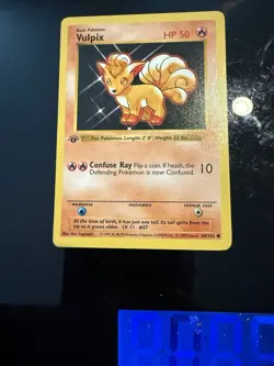 Pokemon Vulpix 68/102 1st Edition Shadowless Base Set Card Unplayed Near Mint - Image 1