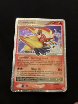 Infernape LV.X 121/130 Diamond and Pearl Holo Card HP/Damaged - Image 1