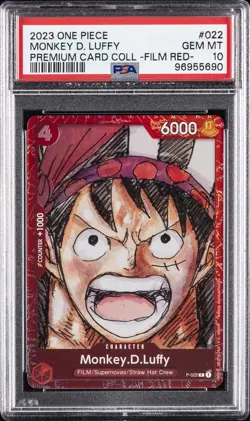 2023 ONE PIECE PREMIUM CARD COLL ONE PIECE FILM RED- #022 MONKEY D. LUFFY PSA 10 - Image 1