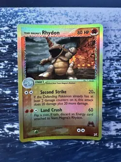 Pokemon Card 2004 EX Team Magma's Rhydon Reverse Holo 22/95 🔥 Near Mint - Image 1