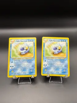 Pokemon TCG Light Vaporeon Card Neo Destiny 52/105 1002 BOTH cards - Image 1