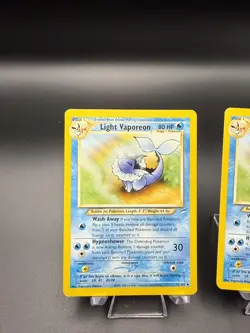 Pokemon TCG Light Vaporeon Card Neo Destiny 52/105 1002 BOTH cards - Image 3