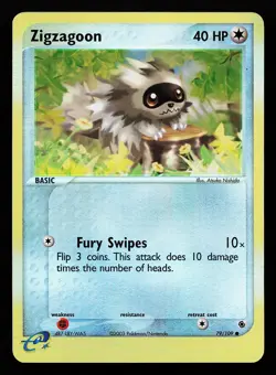 Zigzagoon 79/109 Reverse Holo EX Ruby & Sapphire Pokemon Card - Image 1