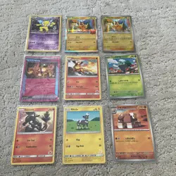 Lot of (9) Pokemon Some Holo Vintage Rare Cards NM/M Sleeved TCG Pikachu - Image 1