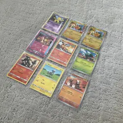 Lot of (9) Pokemon Some Holo Vintage Rare Cards NM/M Sleeved TCG Pikachu - Image 3