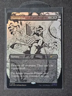 MTG Damnation R (2019) (Borderless Foil) Marvel Spider-Man Secret Lair Drop - Image 1