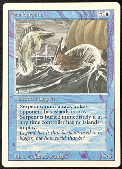 Sea Serpent Revised Edition 1994 NM Vintage MTG Magic the Gathering - Image 1