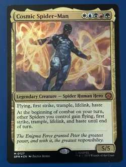 Cosmic Spider-Man Magic MTG Marvel's Spider-Man Foil NM - Image 1