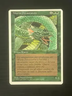 Magic MTG Italian Revised Craw Wurm Artist Proof Near Mint - Only 50 Exist! - Image 1
