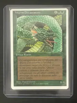 Magic MTG Italian Revised Craw Wurm Artist Proof Near Mint - Only 50 Exist! - Image 3