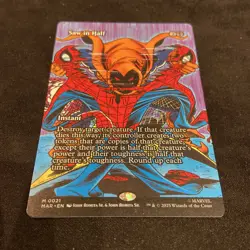 Saw in Half (Borderless) #0021 Marvel’s Spider-Man Non Foil Mythic Rare MTG MAR - Image 2