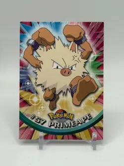 Primeape #57 Non-Foil Topps Blue Logo 1st Print Pokemon TV H1 LP - Image 1
