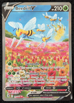 Pokemon Beedrill V Sword & Shield - Astral Radiance 161/189 Holo NEAR MINT - Image 1