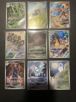 Pokemon Lot Of 9 Illustration Rares All Near Mint Condition - Image 1