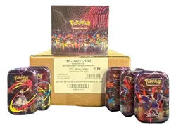 Pokemon Mega Evolutions Mega Heroes Mini Tin 4 Display Case (40 Tins) - Image 1