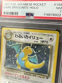 PSA 7 Dark Dragonite Holo 149 Swirl Pokemon 1997 Pokemon Japanese Rocket - Image 2