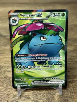 Venusaur ex 182/165 Sv: Scarlet & Violet 151 Holo Full Art Pokemon TCG - Image 1