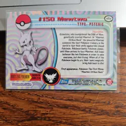 2000 Topps Pokemon TV Animation Edition Series 3 Holo Foil #150 Mewtwo - Image 2