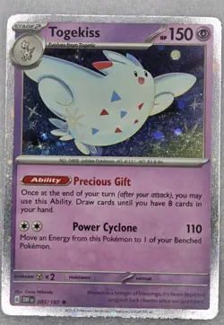 Pokemon Tcg Obsidian Flames 085/197 Togekiss Cosmos Holo - Image 1