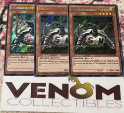 3x (M/NM) Electromagnetic Turtle YGLD-ENA00 Secret Rare Limited Edition YuGiOh - Image 1