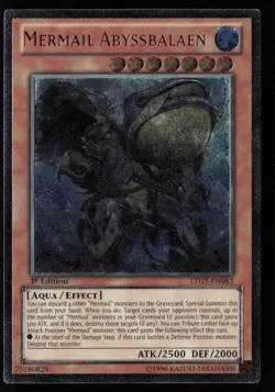 Yugioh Mermail Abyssbalaen LTGY-EN083 1st Edition Ultimate Rare NM - Image 1