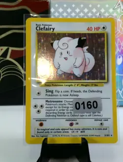 Clefairy 5/102 Holo Rare Base Set Pokemon Card - Image 1
