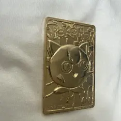 Vintage 1999 Burger King Pokemon 23k Gold Plated JIGGLYPUFF Trading Card - Image 3
