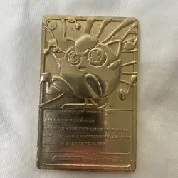 Vintage 1999 Burger King Pokemon 23k Gold Plated JIGGLYPUFF Trading Card - Image 4