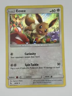 Eevee 48/68 - 2019 Hidden Fates - Holo Rare Pokemon Card - Near Mint - Image 1