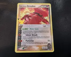 Team Magma's Groudon 9/95 Celebrations Holo Rare Pokemon Card NM - Image 1