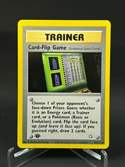 Pokemon Neo Genesis 1st Edition Trainer Card-Flip Game 92/111 Non Holo NM - Image 1