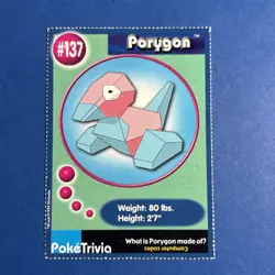 1999 Pokemon Burger King Porygon #137 Promo Card LP - Image 1
