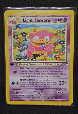 Light Slowbro 51/105 Neo Destiny Regular Unlimited Vintage Pokemon Card WOTC - Image 1