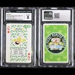 Weepinbell Pokemon Playing Poker Card 1996 Green Deck CGC 8 Near Mint/Mint - Image 1
