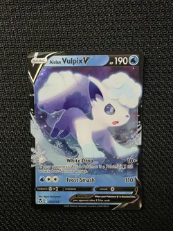 ALOLAN VULPIX V - 033/195 - SILVER TEMPEST - POKEMON CARD - Image 1