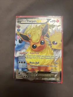 Pokemon TCG Flareon-EX Generations Holo Full Art Ultra Rare Card RC28/32 - Image 1