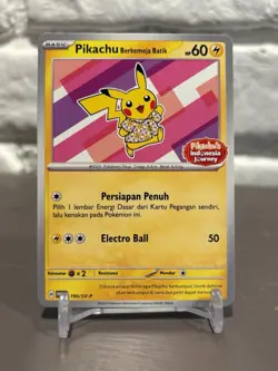 Pokemon Berkemeja Flower Promo Pikachu's Indonesia Journey Card 190/SV-P - Image 1