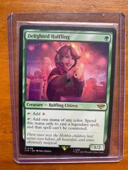 Delighted Halfling (Non-Foil) - Universes Beyond: the Lord of the Rings - MTG - Image 1