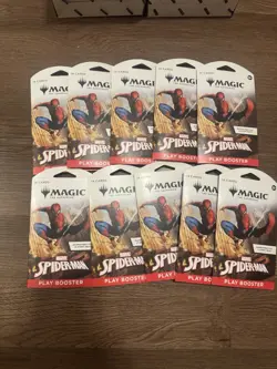 Magic The Gathering Marvel Spider-Man Sleeved Play Booster Lot of 10 - Image 1
