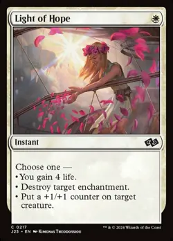 x4 Light of Hope C MTG Foundations Jumpstart M/NM, English - Image 1