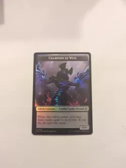 Champion of Wits (0005) / Zombie (0003) *FOIL* Token Commander: Aetherdrift NM - Image 1