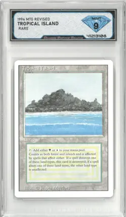 MTG 1994 Magic the Gathering Revised TROPICAL ISLAND 💎 DSG 9 Mint - Image 1